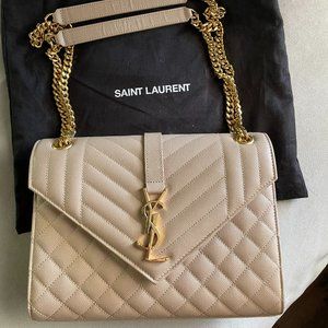 YSL ENVELOPE MEDIUM CHAIN BAG (SAINT LAURENT)